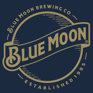 Blue Moon Gold Logo Hooded Jersey T-Shirt - Navy