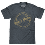 Blue Moon Gold Print Logo T-Shirt - Heather Blue