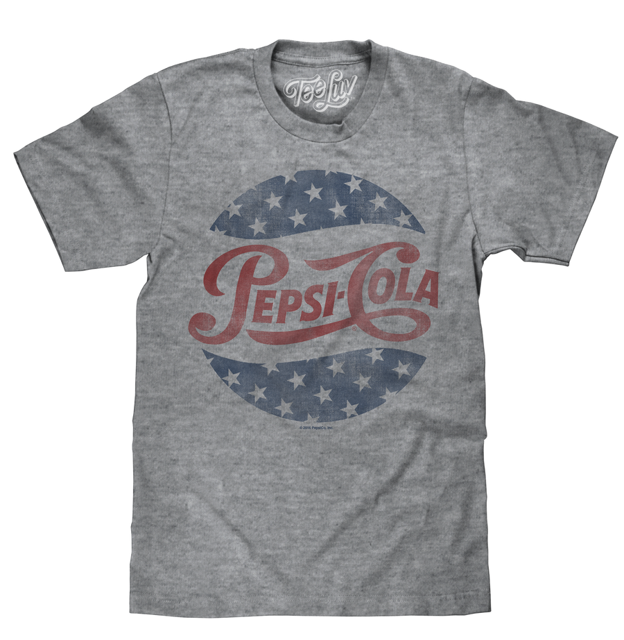 Pepsi Cola Stars T-Shirt - Gray