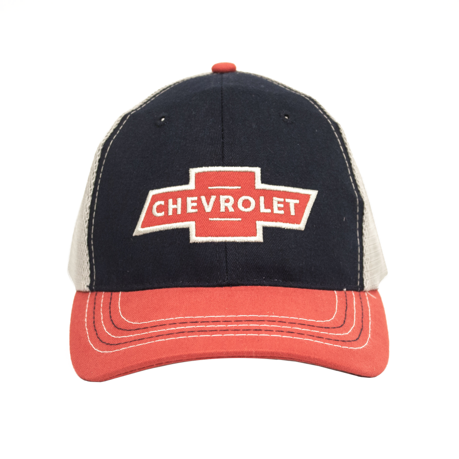 Chevy Red Logo Patch Hat - Black and Red - Front