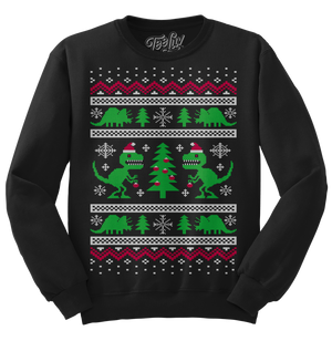 Christmas sweater 2025 with dinosaurs