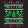 "Dino-mas" Dinosaur Christmas Crewneck Sweatshirt - Black