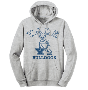 Yale Bulldog Pullover Hooded Sweatshirt - Gray