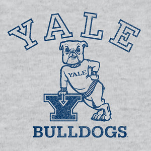 Yale Bulldog Pullover Hooded Sweatshirt - Gray