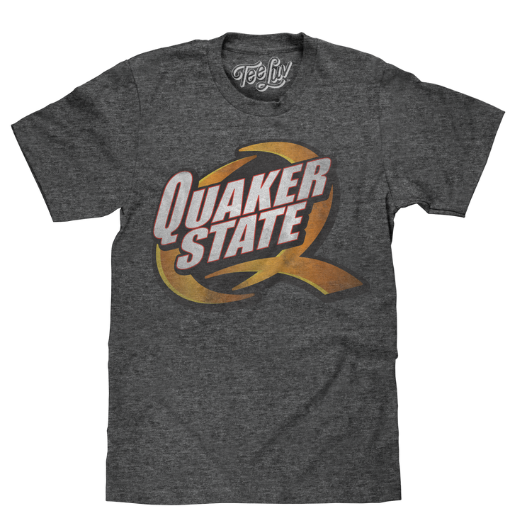 Quaker State Logo T-Shirt - Gray