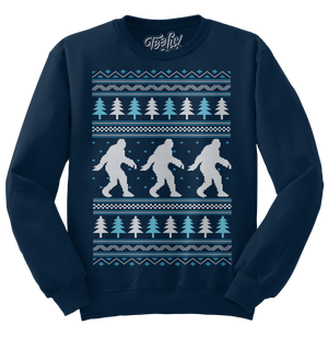 Yeti Christmas Crewneck Sweatshirt - Navy