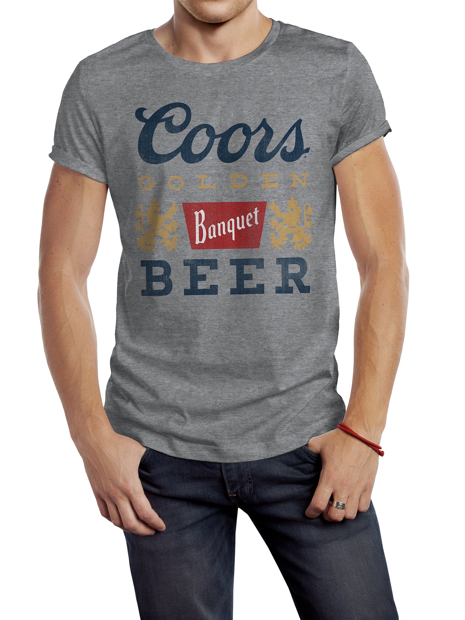 Tee Luv Coors Light Cold As The Rockies T-Shirt - Grey XX-Large, Men's
