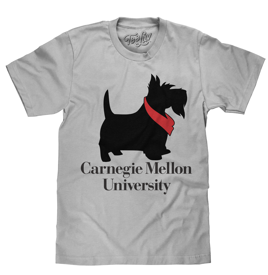 Carnegie Mellon University Scotty Dog T Shirt Gray