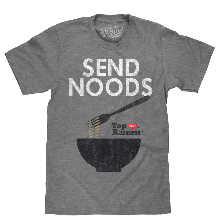 Top Ramen Send Noods T-Shirt - Gray