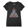 Vintage NASA Shuttle Womens Scoopneck T-Shirt - Black