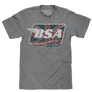 BSA Motorcycles Union Jack T-Shirt - Gray