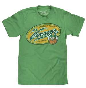Vernor's Ginger Ale Michigan Original T-Shirt - Heather Kelly Green