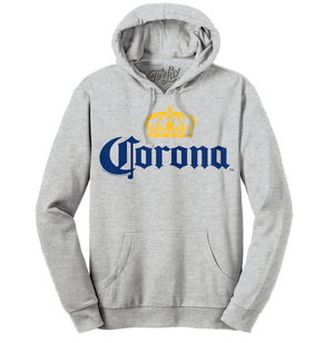 Corona Logo Pullover Hooded Sweatshirt - Gray