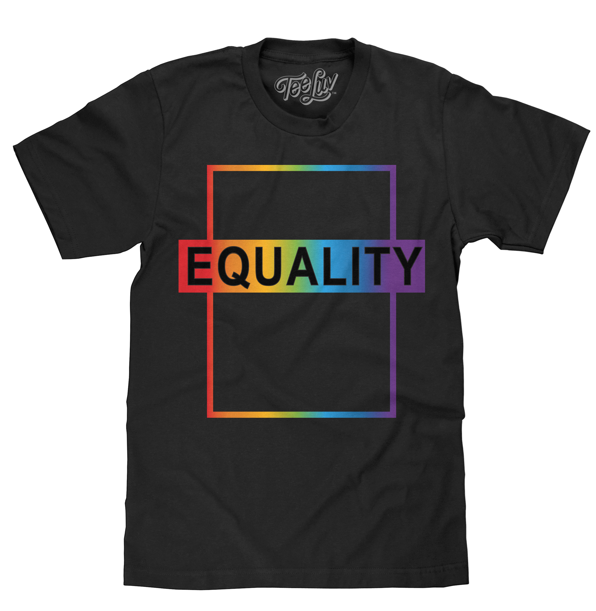 proteger tragedia componente Equality Rainbow T-Shirt - Black – Tee Luv