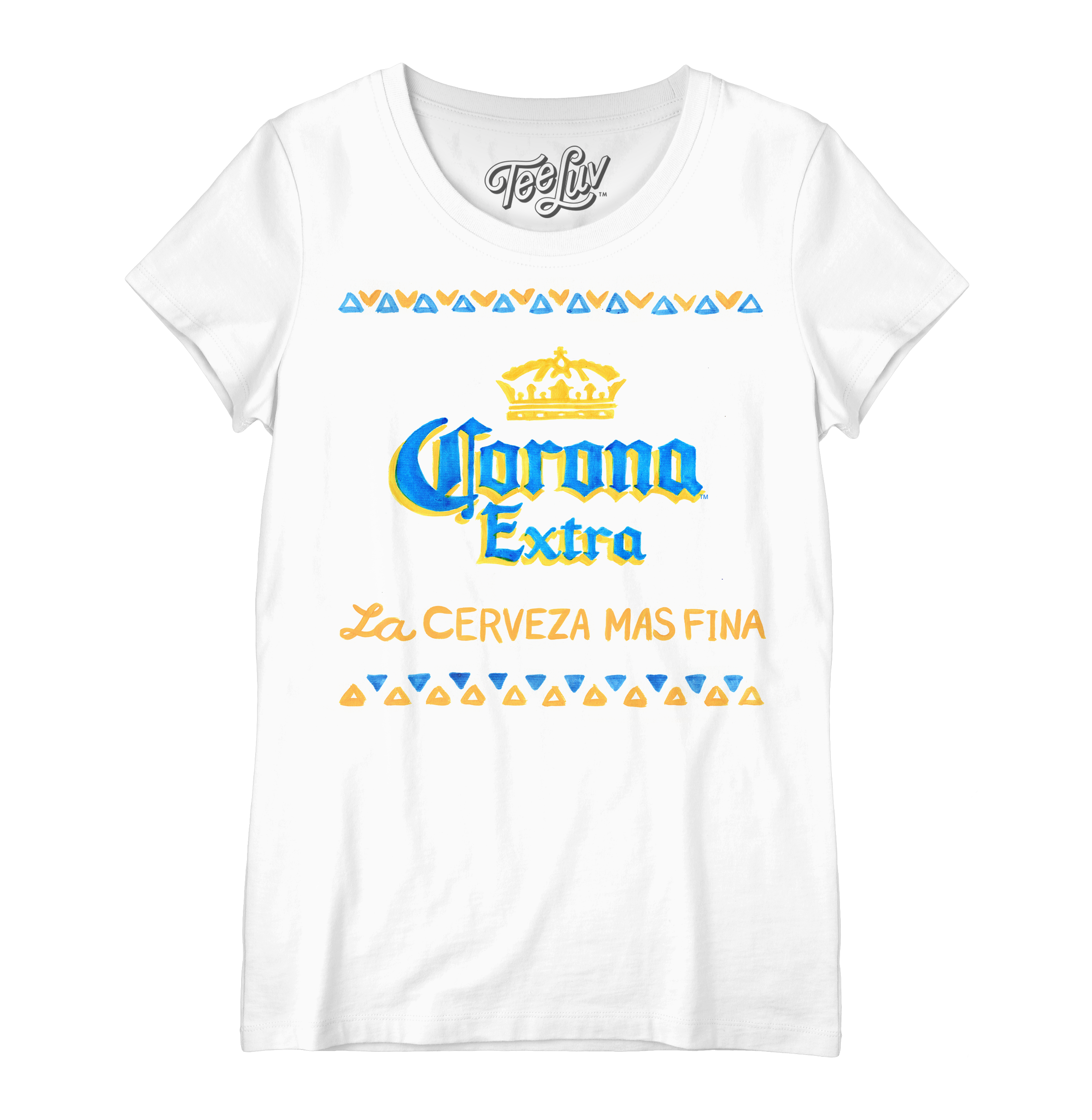 Corona Extra Watercolor Women's Scoopneck T-Shirt - White – Tee Luv