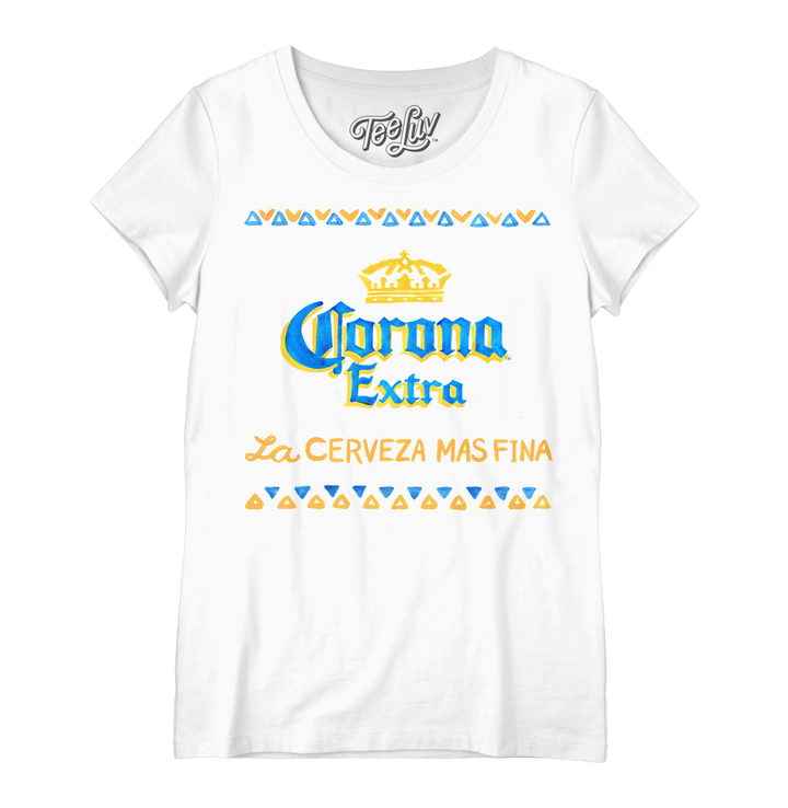 Corona Extra Watercolor Women's Scoopneck T-Shirt - White