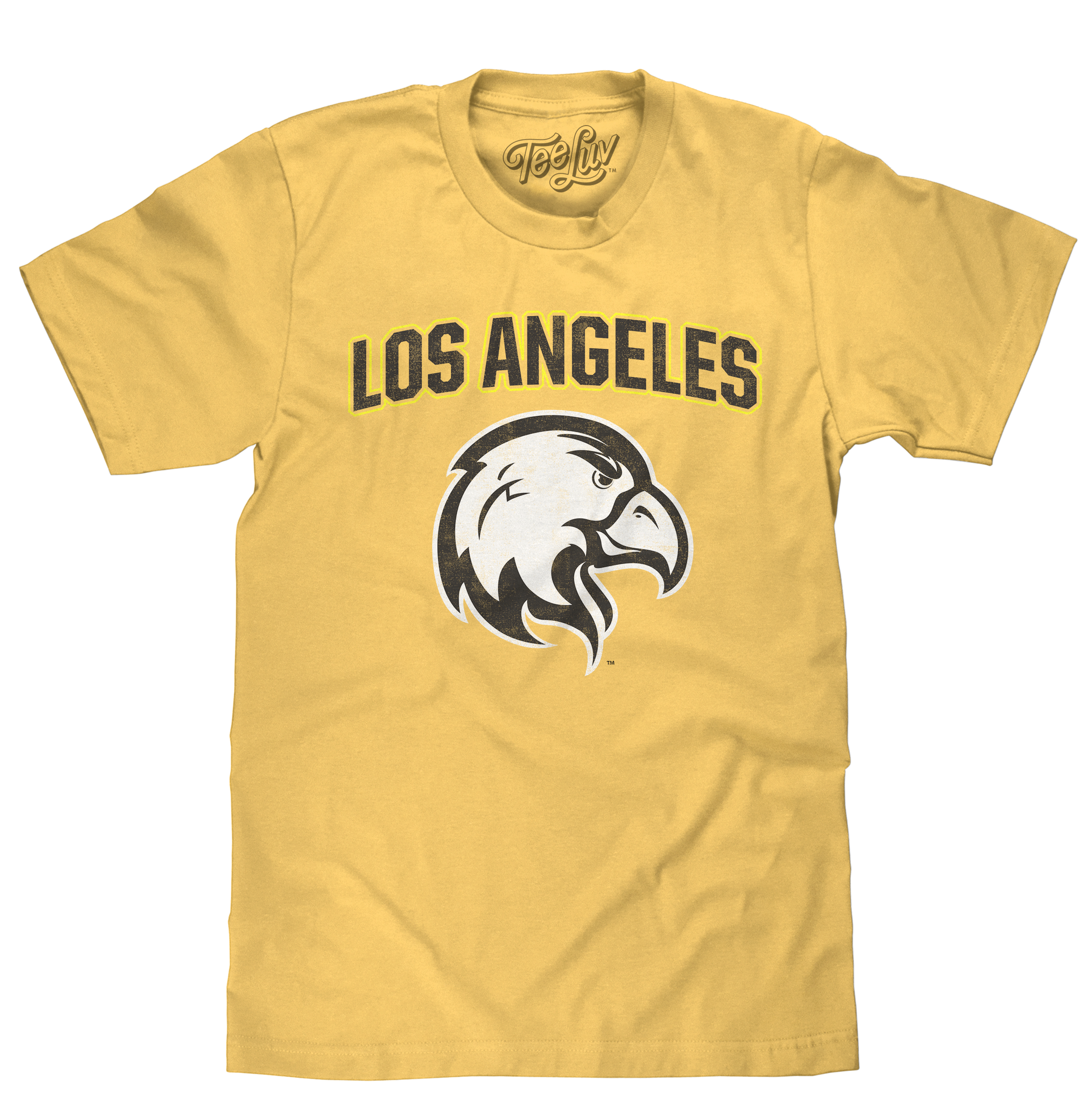 Tee Luv California State University Los Angeles Golden Eagles T-Shirt - Yellow Small