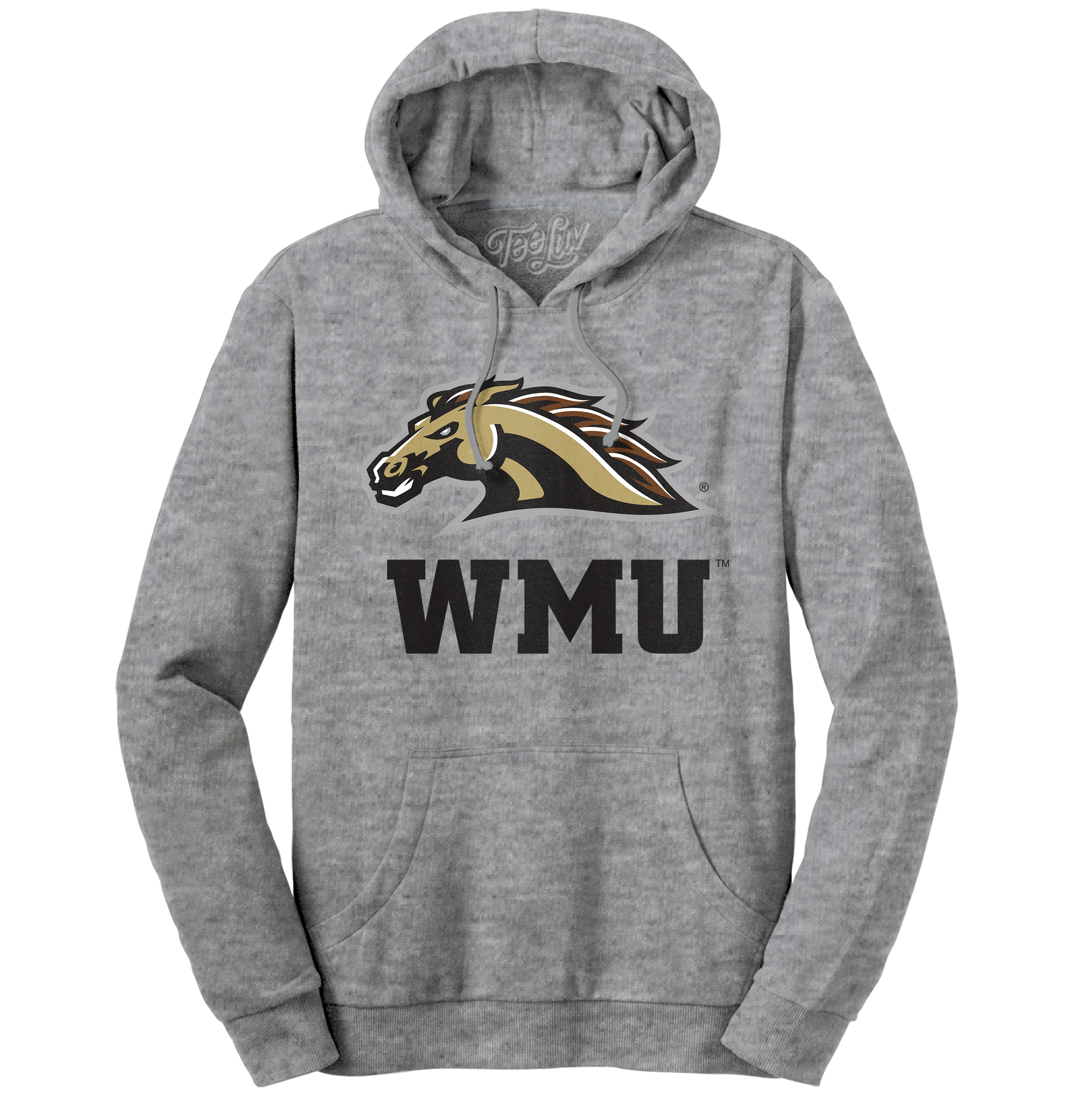 : CreateMyTee  Western Michigan Broncos Two Color Hooded  Sweatshirt WMU Logo Apparel Mens/Womens Hoodie (Black, Small) : Sports &  Outdoors