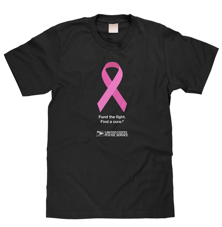 Breast Cancer Awareness Stamp T-Shirt - Black: Order before August 15th 11:59PM EST! Orders will ship on or before August 25th.