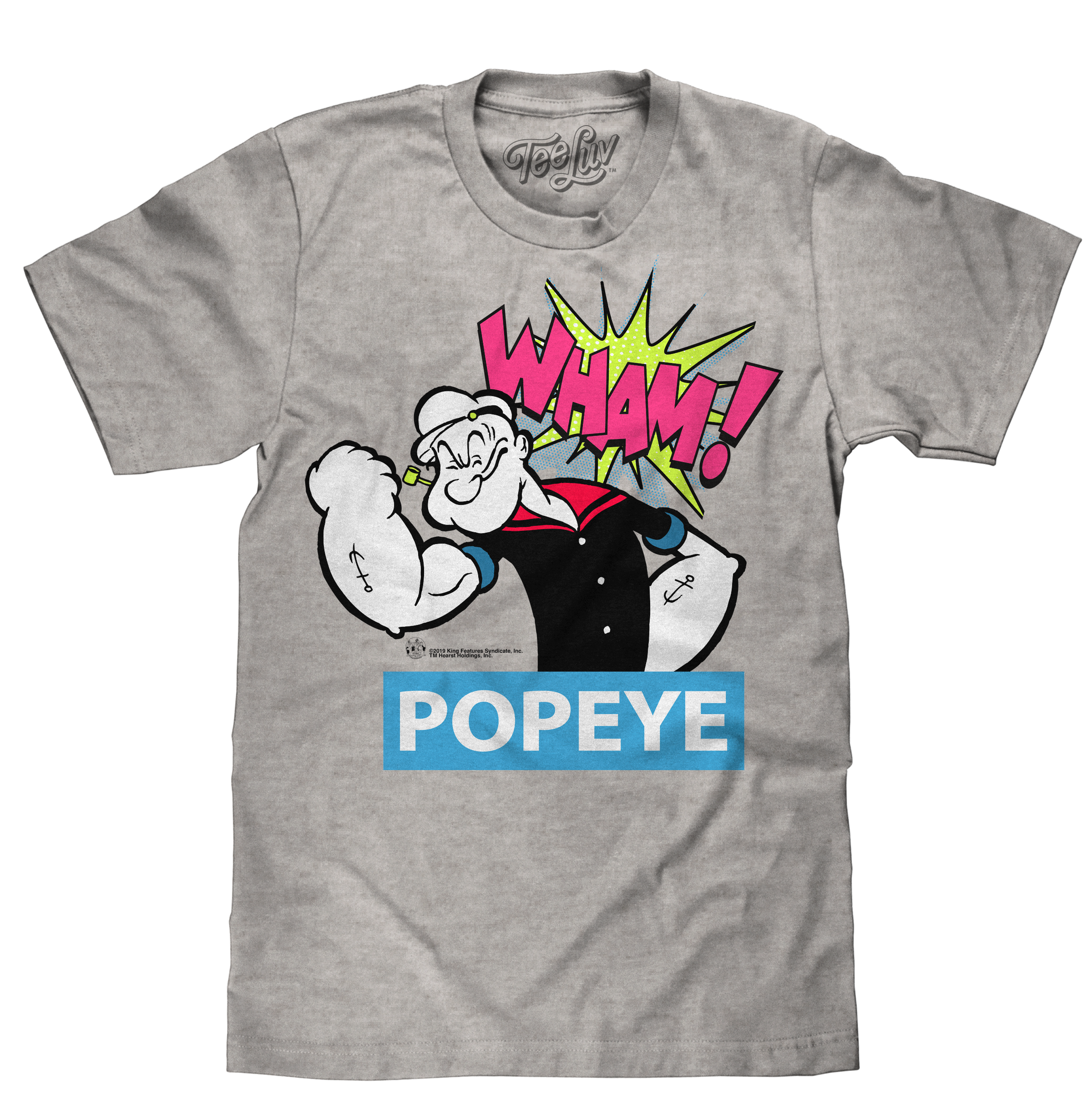 Pump Bekræftelse Rust Popeye Big and Tall T-Shirt - Silver Gray – Tee Luv