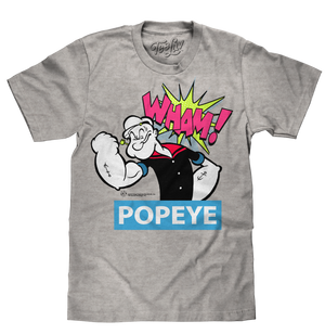 Popeye Big and Tall T-Shirt - Silver Gray