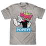 Popeye Big and Tall T-Shirt - Silver Gray