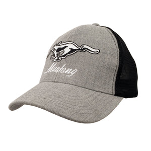 Ford Mustang Trucker Hat - Gray and Black