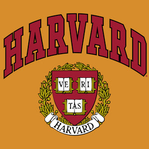 Harvard Veritas Shield College T-Shirt - Mustard Yellow