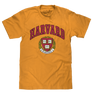 Harvard Veritas Shield College T-Shirt - Mustard Yellow