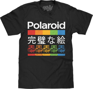 Japanese Polaroid Kanji Logo T-Shirt - Black