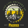 Pacifico Beer Live Life Anchors Up T-Shirt - Black