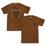 Coors Banquet Rodeo Bull Beer Front and Back T-Shirt - Brown Sugar