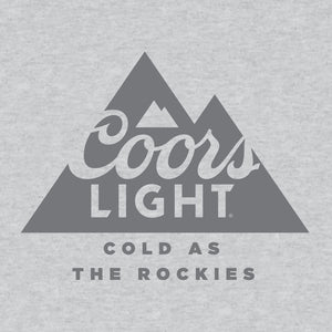 Coors Light Beer Cold as the Rockies Mountain Logo T-Shirt - Athletic Heather Gray
