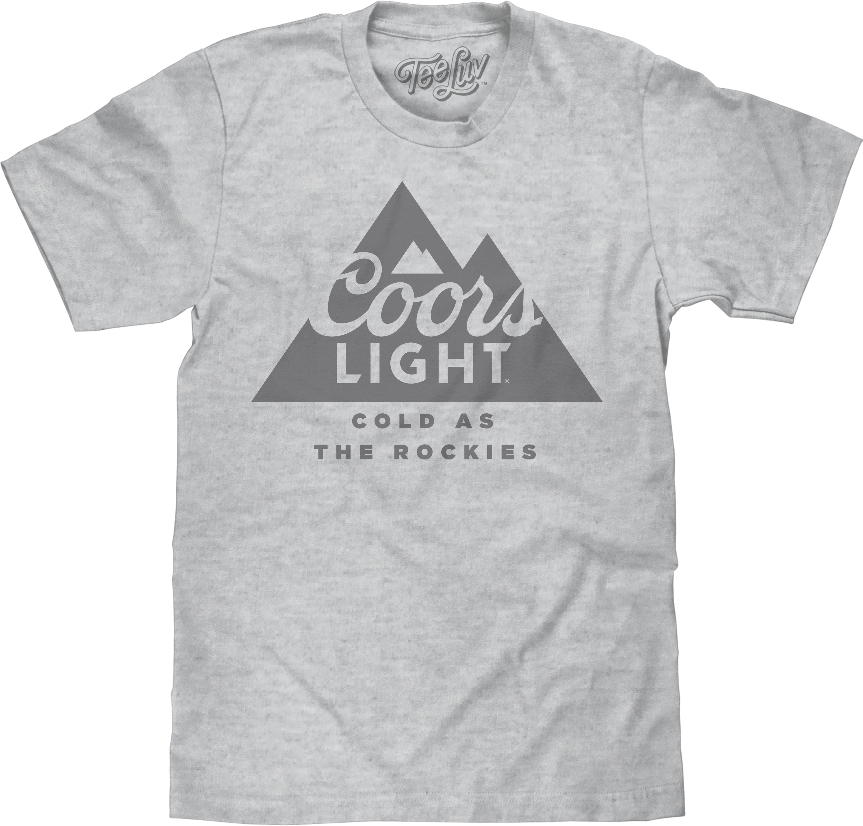 Coors 864315-large Light Cold As The Rockies T-Shirt, Gray - Large