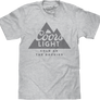 Coors Light Beer Cold as the Rockies Mountain Logo T-Shirt - Athletic Heather Gray