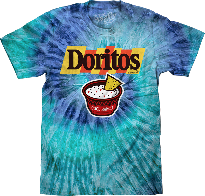 Cool Ranch Doritos Vintage Logo Tie Dye T-Shirt - Blue Jerry Tie Dye