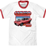 70s Chevrolet Camaro Z28 Ringer T-Shirt - White/Red