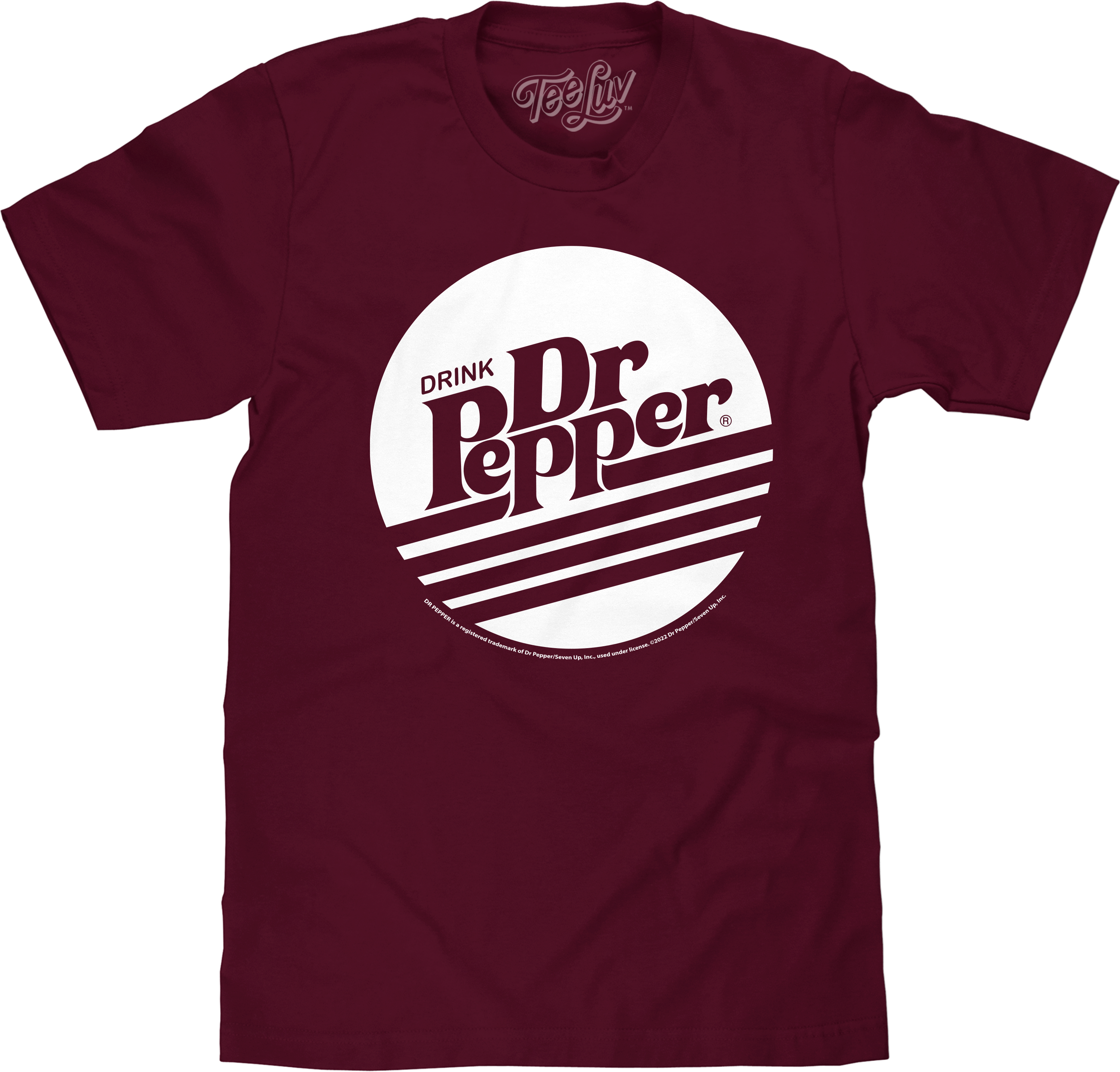 Retro Drink Dr Pepper Logo T Shirt Burgundy Tee Luv