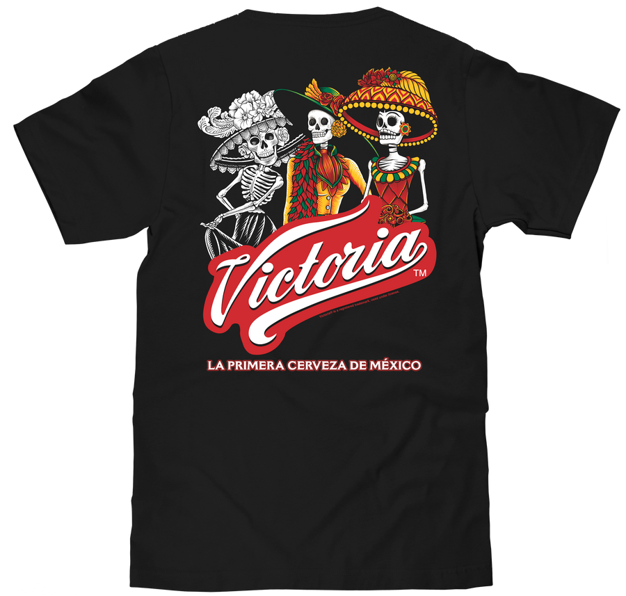 Victoria Beer Mexican La Catrina T-Shirt - Black