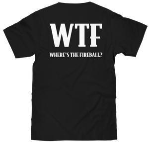 Where's The Fireball Whisky WTF Dragon Mascot T-Shirt - Black