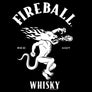 Where's The Fireball Whisky WTF Dragon Mascot T-Shirt - Black