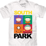 South Park Stan Kyle Kenny and Cartman T-Shirt - White