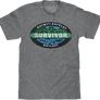 Faded Survivor TV Show Logo T-Shirt - Graphite Heather