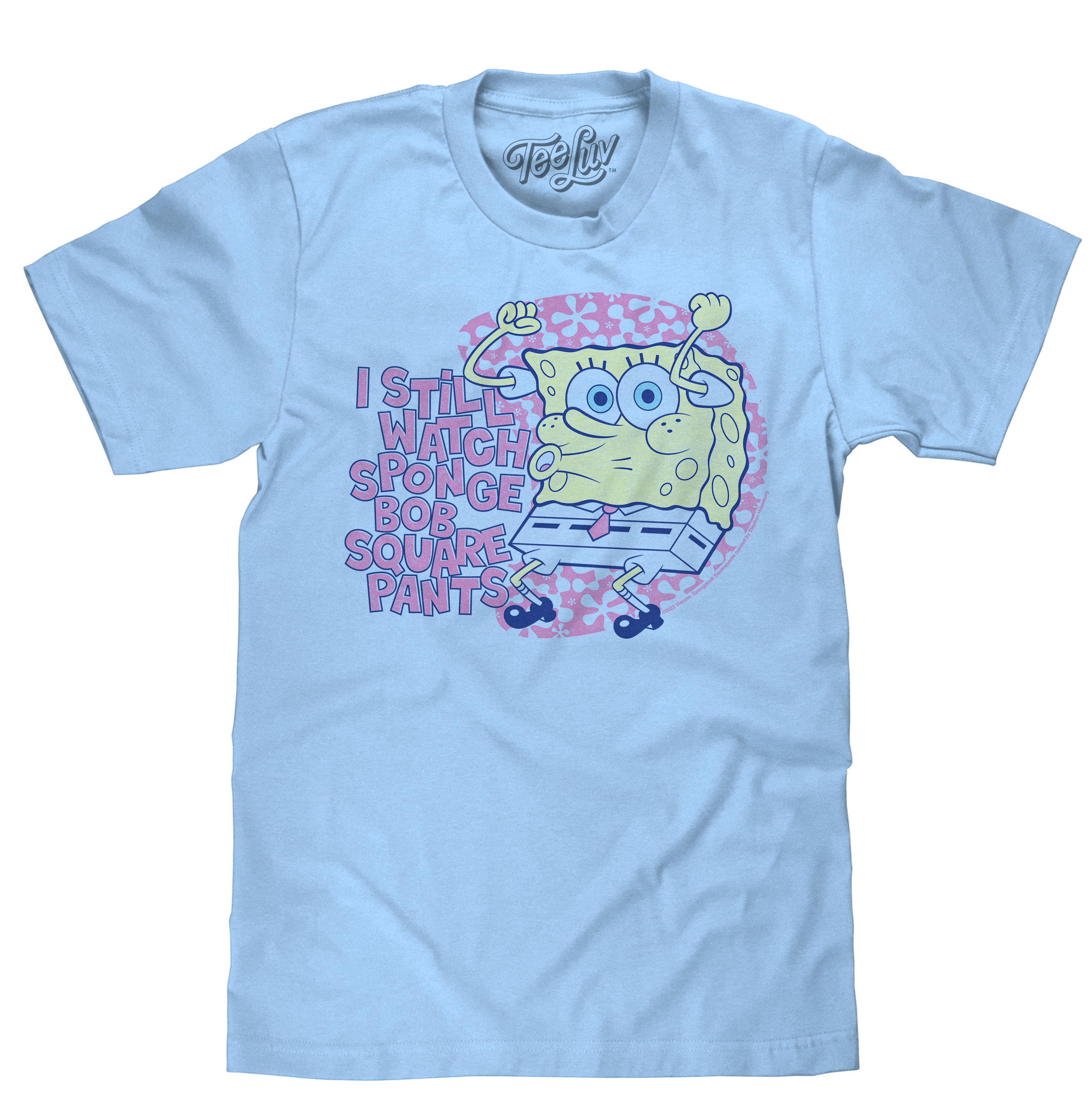 Blue online spongebob shirt