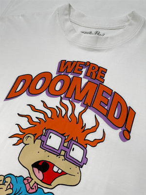 Rugrats Chuckie We're Doomed T-Shirt - White