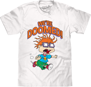 Rugrats Chuckie We're Doomed T-Shirt - White