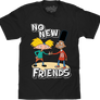 Hey Arnold No New Friends Arnold and Gerald T-Shirt - Black