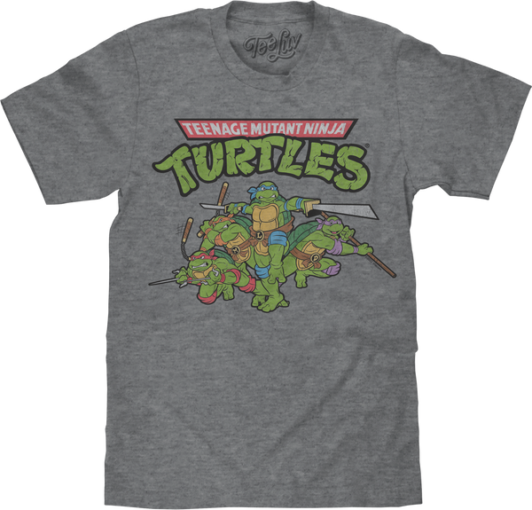 Mens Crew Neck Short Sleeve Regular Fit Teenage Mutant Ninja Turtles  Graphic T-Shirt