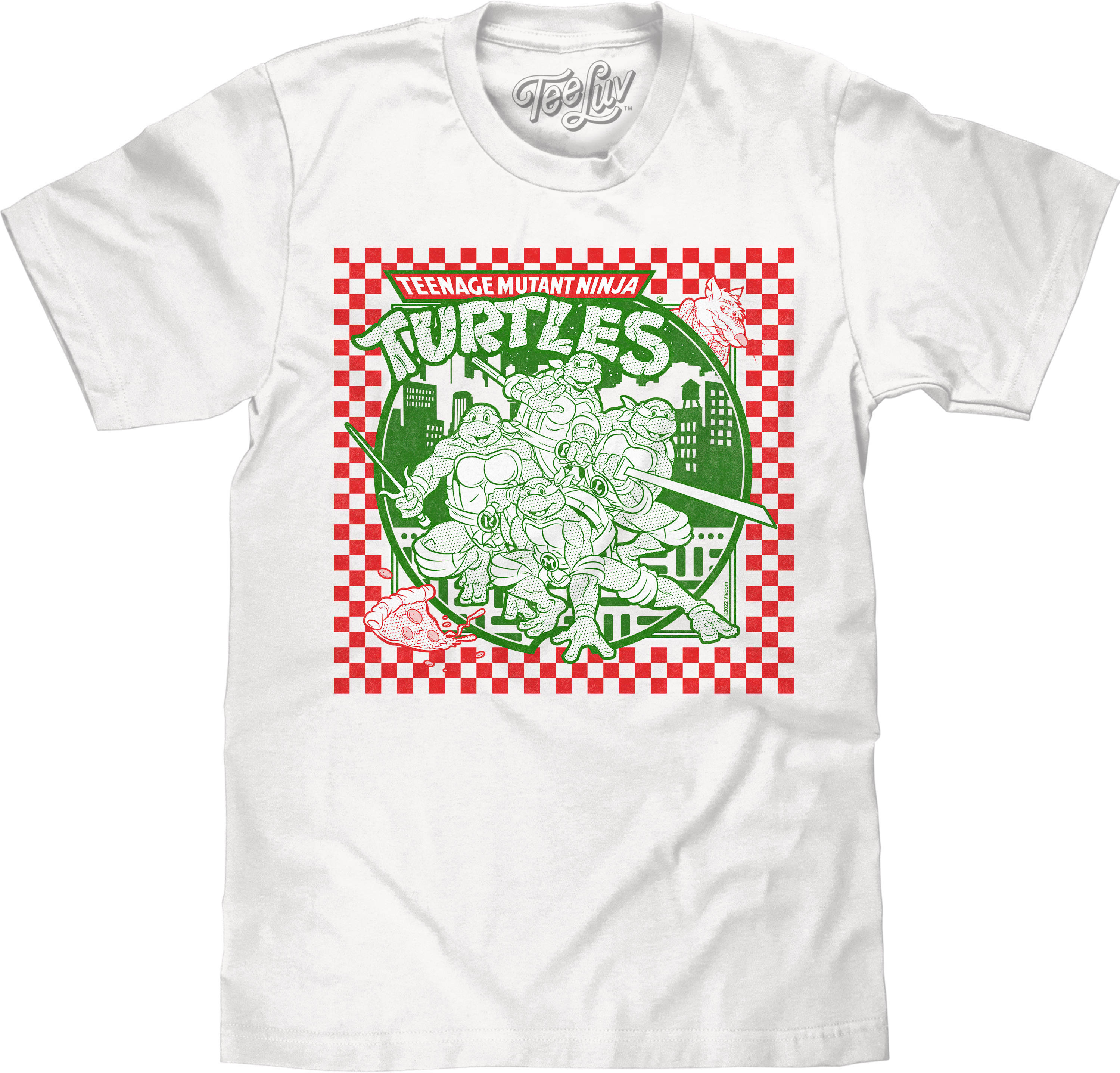  Teenage Mutant Ninja Turtles Big Boys' Pizza T-Shirt Shirt,  Athletic Heather, Medium / 10/12: Clothing, Shoes & Jewelry