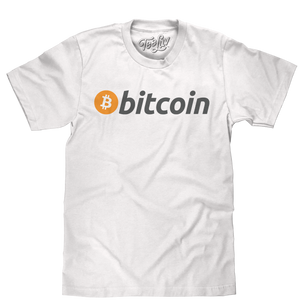 Bitcoin Cryptocurrency Logo T-Shirt - White
